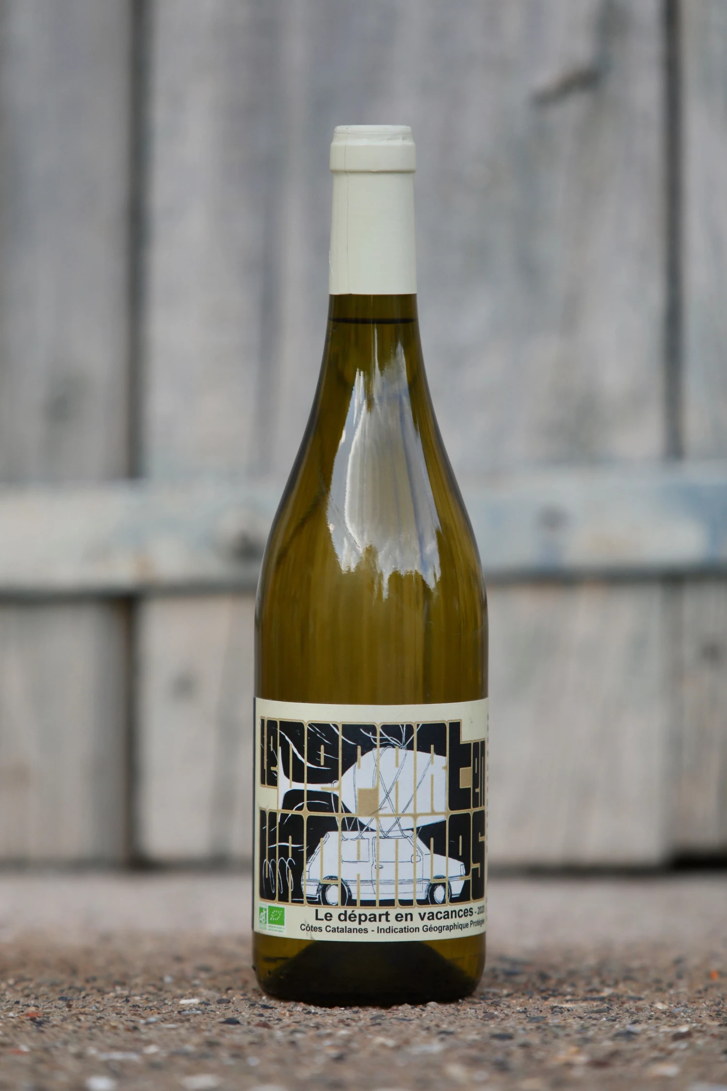 Bouteille de départ en vacances